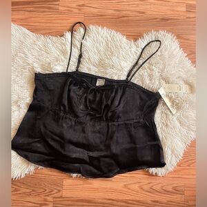 No Boundaries Satin Black Cami NWT XXL